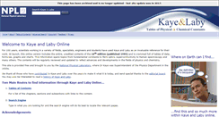 Desktop Screenshot of kayelaby.npl.co.uk
