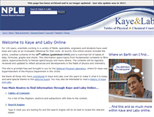 Tablet Screenshot of kayelaby.npl.co.uk